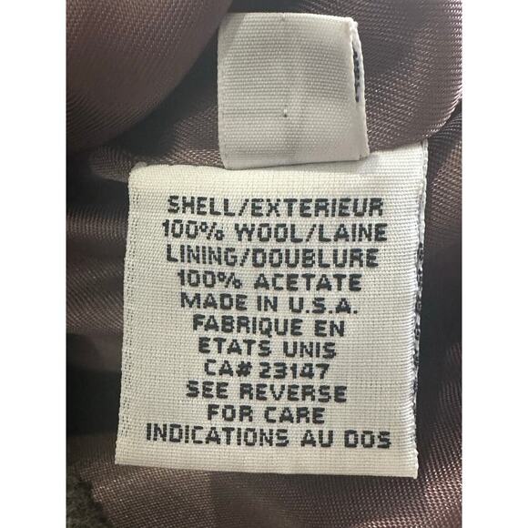 Talbots Sz 4 Classic Gray‎ 100% Wool Pea Coat Double Breasted Lined Neutral USA - Picture 4 of 10